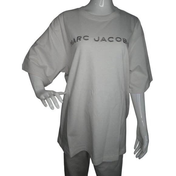 Marc Jacobs Print Logo Oversize T-Shirt (O/S) & Pants (L) 2 PC Set - Picture 1 of 16